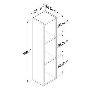 Raft de perete Trendy E3 Nuc (Maro)