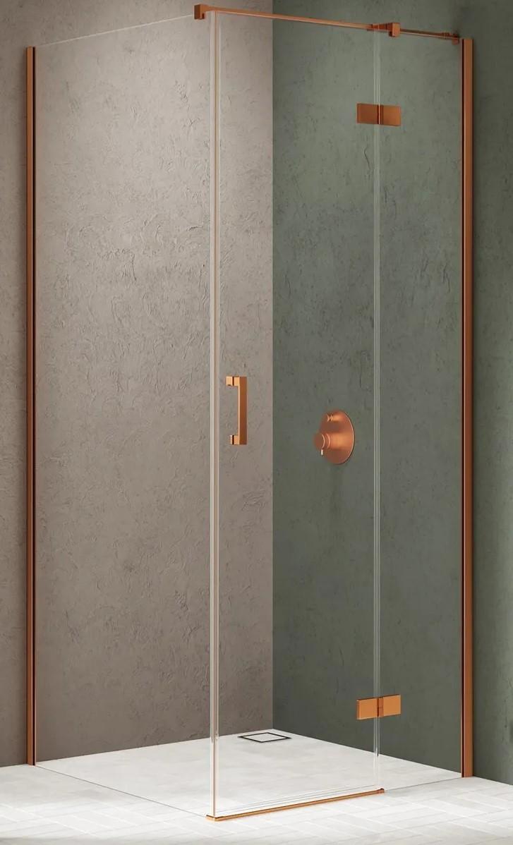 Cabina de dus New Trendy Nesta Copper Brushed Rectangular L 90x90x200 Hinged K-4598