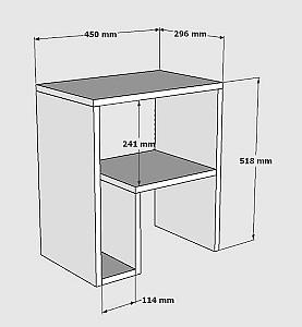 Masuta laterala Trendy Yepa Alb