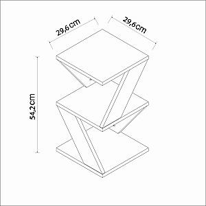 Masuta laterala Trendy Albeni Pinul Atlantic (Maro)