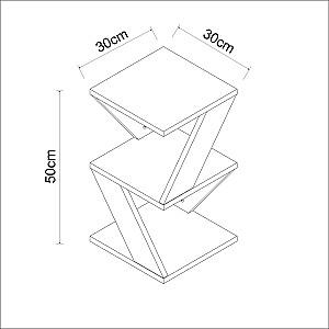 Masuta laterala Trendy Albeni Antracit (Gri)