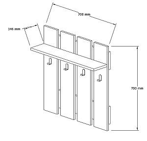 Cuier Trendy Mita Nuc (Maro)/Antracit (Gri)