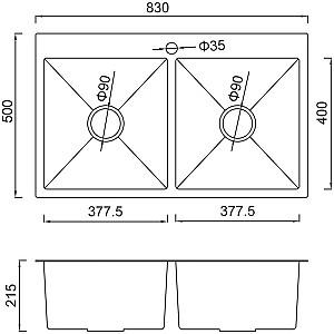 Chiuveta de bucatarie Gappo GS8350