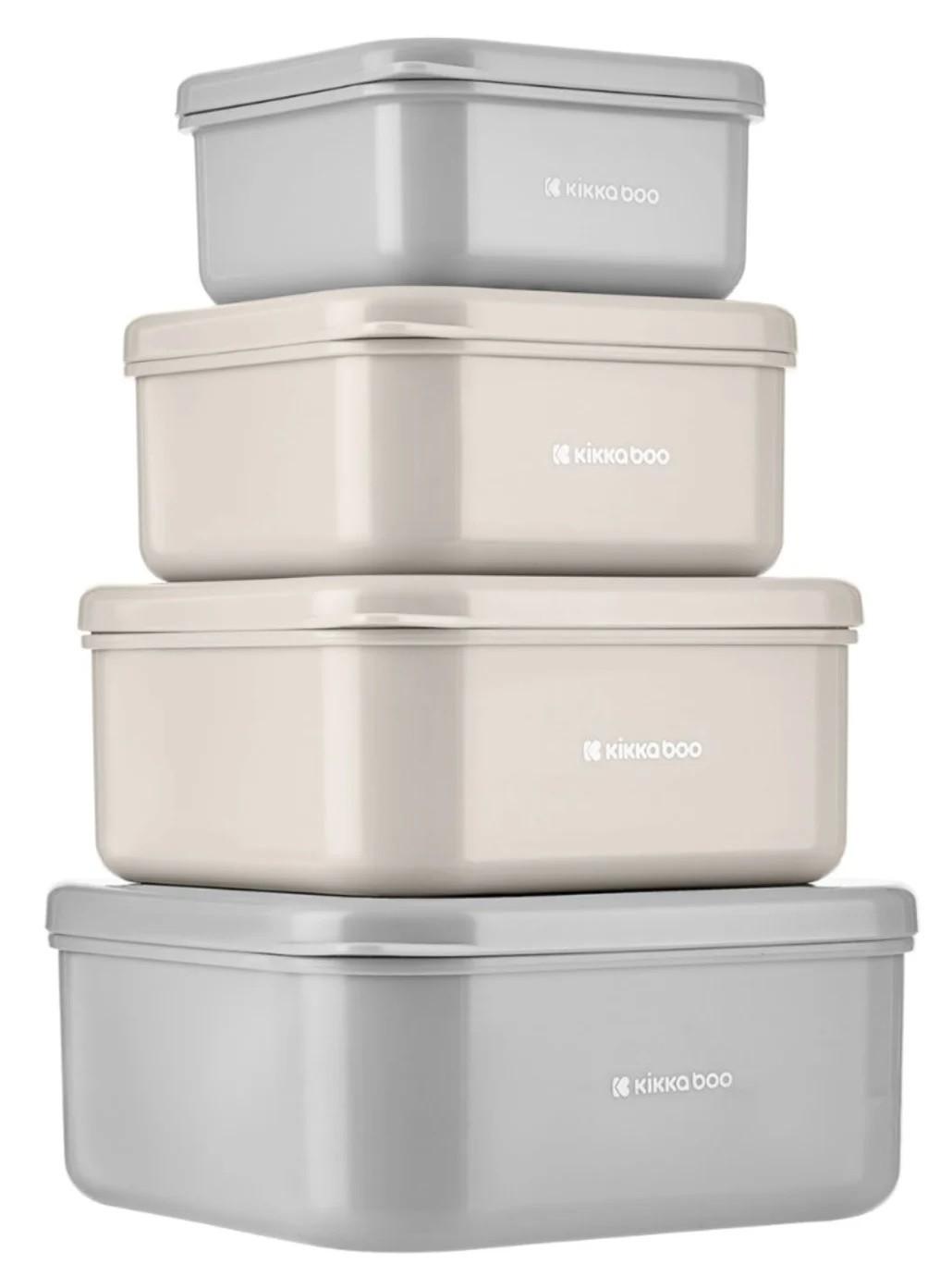 Set de recipiente alimentare Kikka Boo Kitty Cat Grey