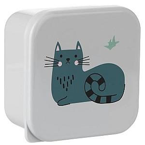 Set de recipiente alimentare Kikka Boo Kitty Cat Grey