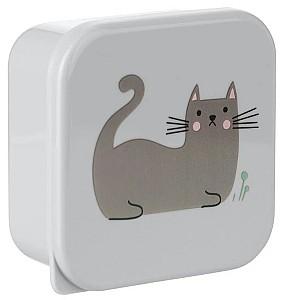 Set de recipiente alimentare Kikka Boo Kitty Cat Grey