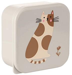Set de recipiente alimentare Kikka Boo Kitty Cat Grey