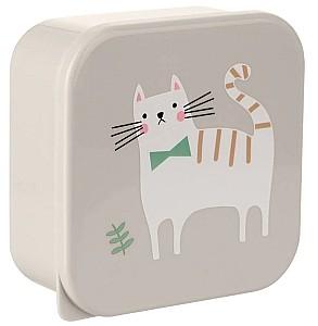 Set de recipiente alimentare Kikka Boo Kitty Cat Grey