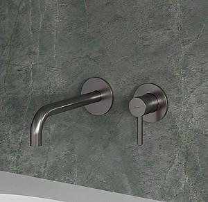 Baterie pentru lavoar Omnires Y Brushed Nickel Y1215HLNI (19-21cm)