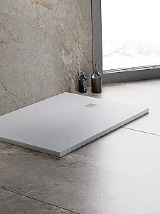 Cadita de dus New Trendy Mori white Rectangular 100x90x3 mm B-0434