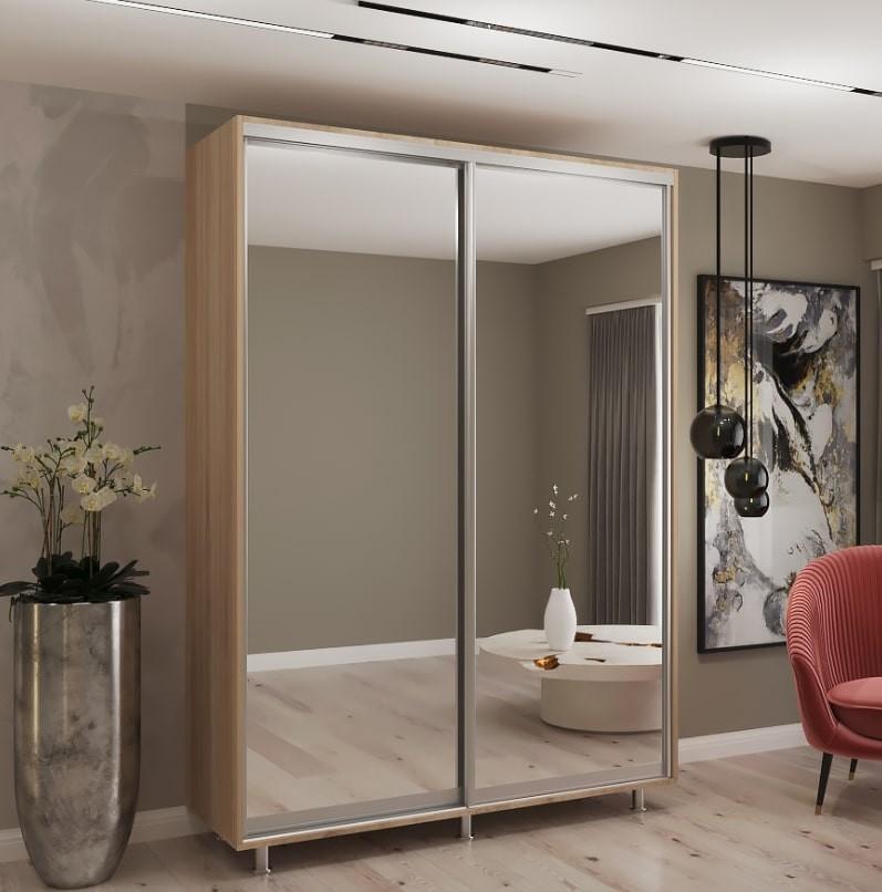 Dulap-cupe My-Style 1.2 x H2.4 m Oglinda Stejar Sonoma