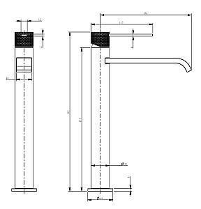Robinet bucatarie SanDonna DOROTA Black
