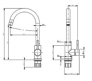 Robinet bucatarie SanDonna SOLO Black