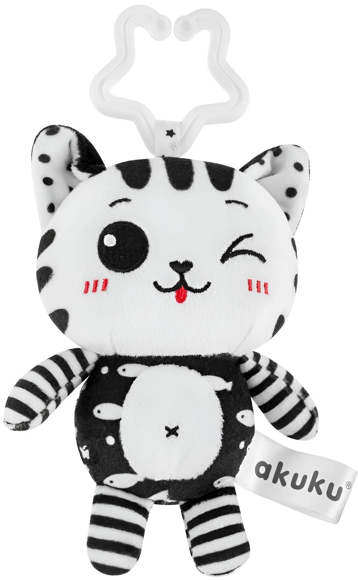 Jucarie bebelus Akuku Kitty Black&White