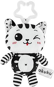 Jucarie bebelus Akuku Kitty Black&White