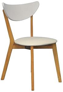 Set de masa si scaune Evelin Raffles Rectangular White / Bella Beech + 6 scaune Cameroon White / Bella Beech