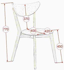 Set de masa si scaune Evelin Raffles Rectangular White / Bella Beech + 6 scaune Cameroon White / Bella Beech