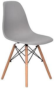 Set de masa si scaune Evelin Raffles Rectangular White / Bella Beech + 6 scaune LC-021 Grey