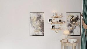 Raft de perete Trendy Prizma Auriu/Maro