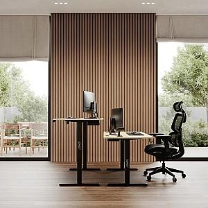 Masa gaming SENSE7 Nojo 140x70 Black Pine