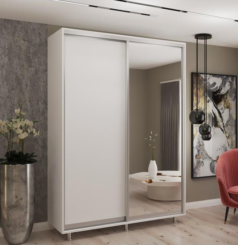 Dulap-cupe My-Style 1.9 x H2.4 m Pal + Oglinda Cenușiu