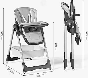 Scaun de masa multifunctional 4Play D-805 Light Grey