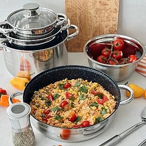 Set vase de gatit Konighoffer Bari Silver 8pcs