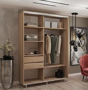 Dulap-cupe My-Style 1.9 x H2.4 m Oglinda Stejar Sonoma