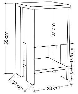 Noptiera Trendy Ema Marmura de Carrara (Gri)
