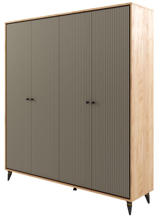 Dulap ML Mobila Oscar Nr.10 Stejar Auriu / Haki Soft Închis