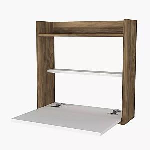 Masa de birou Trendy Laptop Alb/Nuc (Maro)