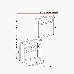Masa de birou Trendy Laptop Alb/Nuc (Maro)