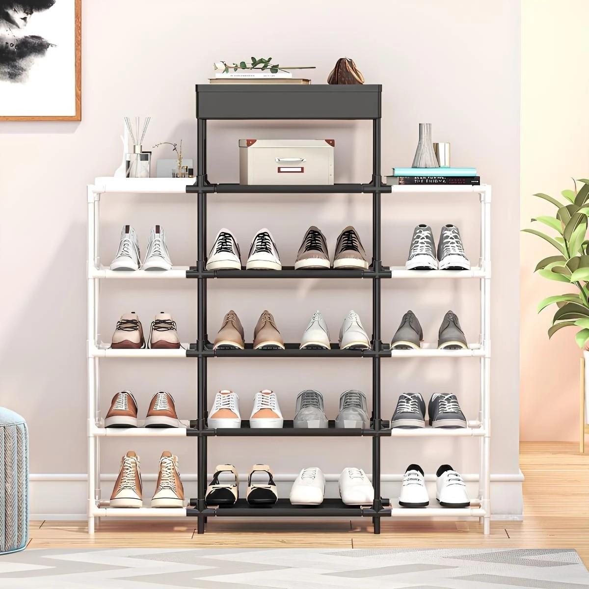 Raft pentru incaltaminte 4Life StepUp White/Black