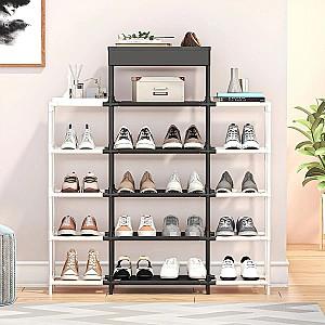 Raft pentru incaltaminte 4Life StepUp White/Black