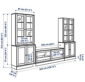 Living IKEA Havsta White  322x47x212 cm