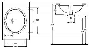 Lavoar baie Ege Vitrifiye Pinara E91531