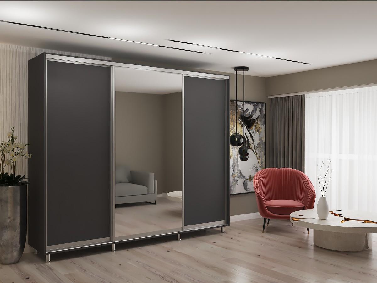 Dulap-cupe My-Style 2.6 x H2.4 m Pal + Oglinda Antracit