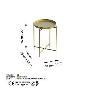 Masuta de cafea, reviste Trendy Shb-007-A Auriu