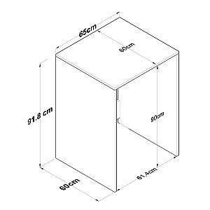 Dulap de baie Trendy KD103 2341 Nuc (Maro)/Alb