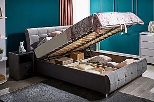 Set dormitor Ambianta Samba 1.4 m Grey, Modern