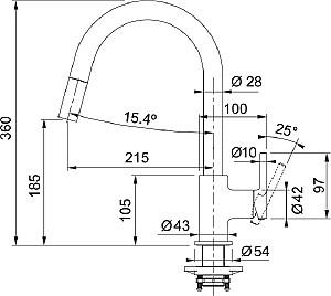 Robinet bucatarie Franke Lina ( 115.0626.081 )