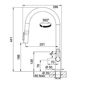 Robinet bucatarie Franke Maris Slim J Clear Water ( 120.0736.604 )