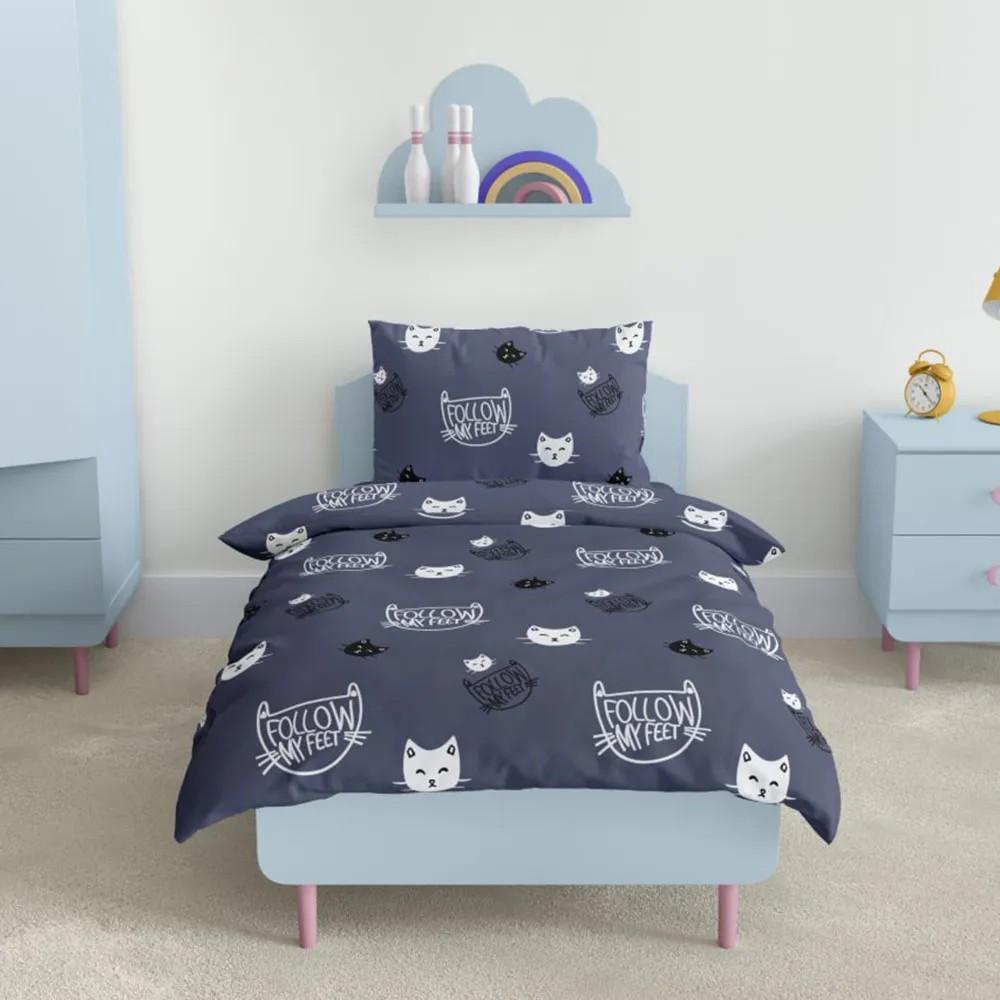 Lenjerie de pat Relaxe Home Soft Dreams 145x210cm Kitten Blue
