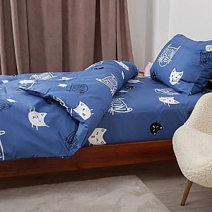 Lenjerie de pat Relaxe Home Soft Dreams 145x210cm Kitten Blue