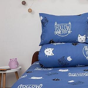 Lenjerie de pat Relaxe Home Soft Dreams 145x210cm Kitten Blue