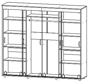 Dulap-cupe ML Mobila ML-1 (2.5x2.2 m) Stejar Kraft Alb