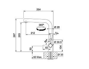 Robinet bucatarie Franke Lina L Clear Water (120.0730.802)