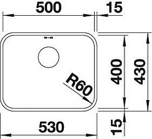Chiuveta de bucatarie Blanco Supra 500-U (518205)