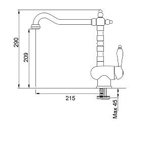 Robinet bucatarie Franke Old England Ramato Monojet (115.0028.208)