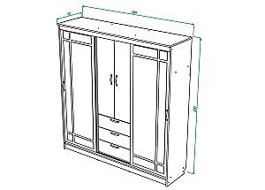 Dulap-cupe ML Mobila Diplomat 2000 Stejar Kraft Gri